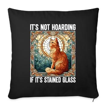 Vitrail artiste Vitrail Art - Housse de coussin décorative 45 x 45 cm - noir - Devant