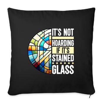 Vitrail artiste Vitrail Art - Housse de coussin décorative 45 x 45 cm - noir - Devant