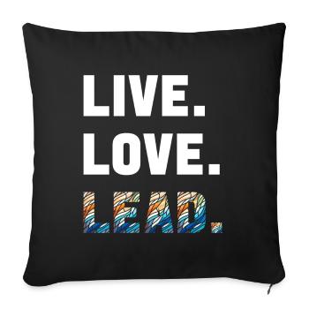 Vitrail artiste Vitrail Art - Housse de coussin décorative 45 x 45 cm - noir - Devant