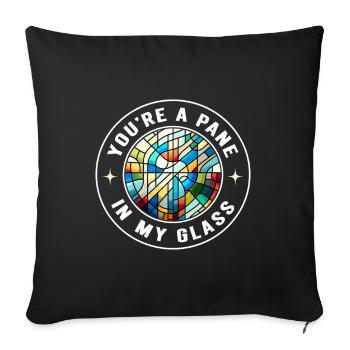 Vitrail artiste Vitrail Art - Housse de coussin décorative 45 x 45 cm - noir - Devant