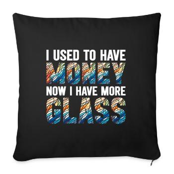 Vitrail artiste Vitrail Art - Housse de coussin décorative 45 x 45 cm - noir - Devant