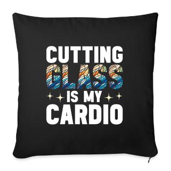 Vitrail artiste Vitrail Art - Housse de coussin décorative 45 x 45 cm - noir - Devant