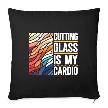 Vitrail artiste Vitrail Art - Housse de coussin décorative 45 x 45 cm - noir - Devant