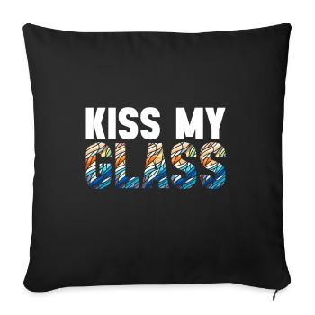 Vitrail artiste Vitrail Art - Housse de coussin décorative 45 x 45 cm - noir - Devant