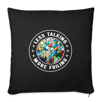 Vitrail artiste Vitrail Art - Housse de coussin décorative 45 x 45 cm - noir - Devant