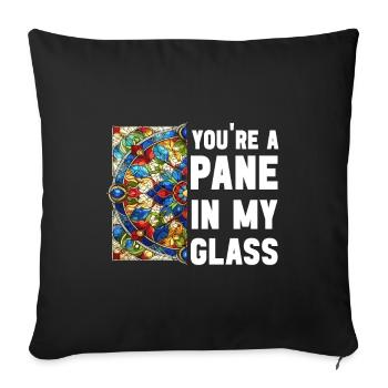 Vitrail artiste Vitrail Art - Housse de coussin décorative 45 x 45 cm - noir - Devant