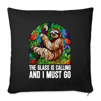 Vitrail artiste Vitrail Art - Housse de coussin décorative 45 x 45 cm - noir - Devant