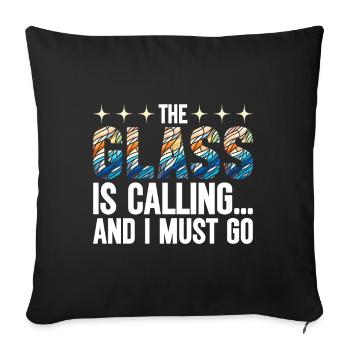 Stained Glass Artist Stained Glass Art - Sofa pillowcase 17,3'' x 17,3'' (45 x 45 cm) - black - Front