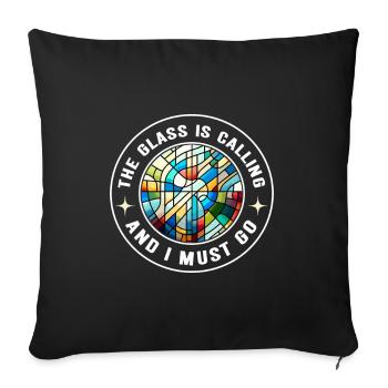 Vitrail artiste Vitrail Art - Housse de coussin décorative 45 x 45 cm - noir - Devant