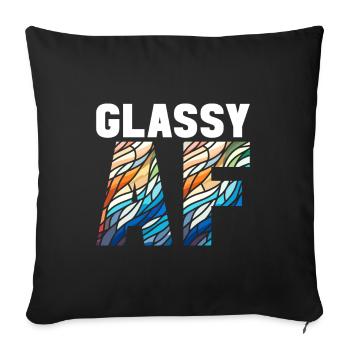 Vitrail artiste Vitrail Art - Housse de coussin décorative 45 x 45 cm - noir - Devant