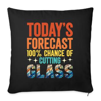 Vitrail artiste Vitrail Art - Housse de coussin décorative 45 x 45 cm - noir - Devant