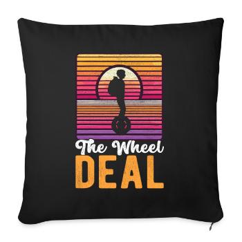 EUC Monowheel - Sofa pillowcase 17,3'' x 17,3'' (45 x 45 cm) - black - Front