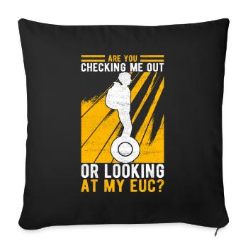 EUC Monowheel - Sofa pillowcase 17,3'' x 17,3'' (45 x 45 cm) - black - Front