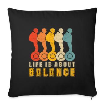 EUC Monowheel - Sofa pillowcase 17,3'' x 17,3'' (45 x 45 cm) - black - Front
