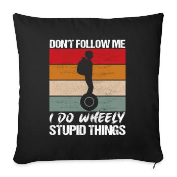 EUC Monowheel - Sofa pillowcase 17,3'' x 17,3'' (45 x 45 cm) - black - Front