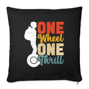 EUC Monowheel - Sofa pillowcase 17,3'' x 17,3'' (45 x 45 cm) - black - Front