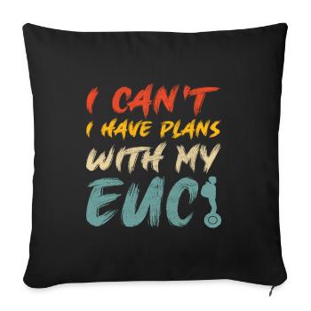 EUC Monowheel - Sofa pillowcase 17,3'' x 17,3'' (45 x 45 cm) - black - Front