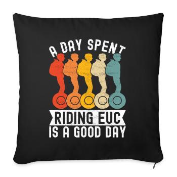 EUC Monoroue - Housse de coussin décorative 45 x 45 cm - noir - Devant