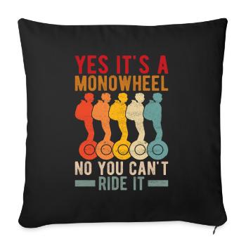 EUC Monowheel - Sofa pillowcase 17,3'' x 17,3'' (45 x 45 cm) - black - Front