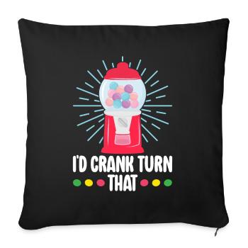 Machine à chewing-gum Machine à chewing-gum - Housse de coussin décorative 45 x 45 cm - noir - Devant