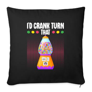 Machine à chewing-gum Machine à chewing-gum - Housse de coussin décorative 45 x 45 cm - noir - Devant