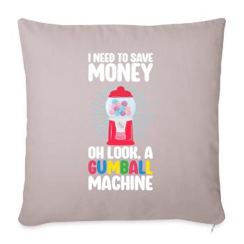 Machine à chewing-gum Machine à chewing-gum - Housse de coussin décorative 45 x 45 cm - taupe clair - Devant