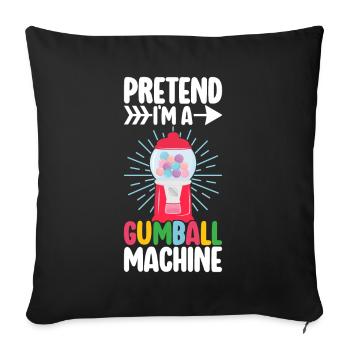 Machine à chewing-gum Machine à chewing-gum - Housse de coussin décorative 45 x 45 cm - noir - Devant