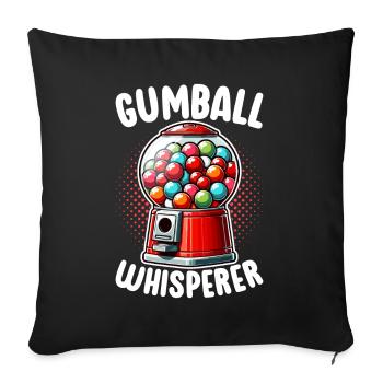 Machine à boules de gomme - Housse de coussin décorative 45 x 45 cm - noir - Devant