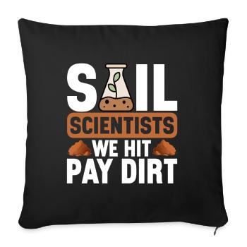 Bodenwissenschaftler Science du sol - Housse de coussin décorative 45 x 45 cm - noir - Devant
