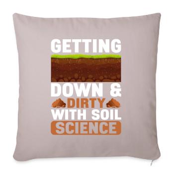 Bodenwissenschaftler Soil Science - Sofa pillowcase 17,3'' x 17,3'' (45 x 45 cm) - light taupe - Front