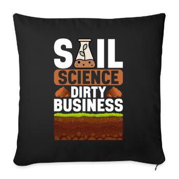 Bodenwissenschaftler Soil Science - Sofa pillowcase 17,3'' x 17,3'' (45 x 45 cm) - black - Front