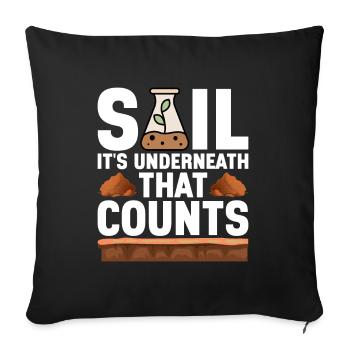 Bodenwissenschaftler Science du sol - Housse de coussin décorative 45 x 45 cm - noir - Devant