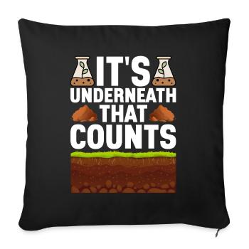 Bodenwissenschaftler Soil Science - Sofa pillowcase 17,3'' x 17,3'' (45 x 45 cm) - black - Front