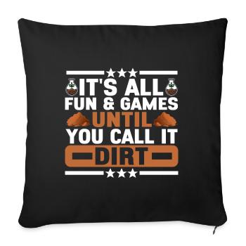 Bodenwissenschaftler Soil Science - Sofa pillowcase 17,3'' x 17,3'' (45 x 45 cm) - black - Front