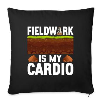 Bodenwissenschaftler Soil Science - Sofa pillowcase 17,3'' x 17,3'' (45 x 45 cm) - black - Front
