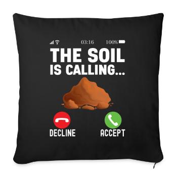 Bodenwissenschaftler Soil Science - Sofa pillowcase 17,3'' x 17,3'' (45 x 45 cm) - black - Front