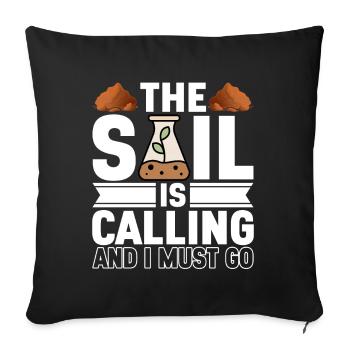 Bodenwissenschaftler Science du sol - Housse de coussin décorative 45 x 45 cm - noir - Devant