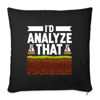 Bodenwissenschaftler Soil Science - Sofa pillowcase 17,3'' x 17,3'' (45 x 45 cm) - black - Front