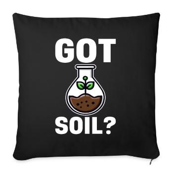 Bodenwissenschaftler Science du sol - Housse de coussin décorative 45 x 45 cm - noir - Devant