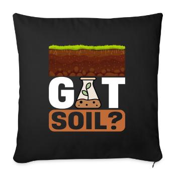 Bodenwissenschaftler Soil Science - Sofa pillowcase 17,3'' x 17,3'' (45 x 45 cm) - black - Front
