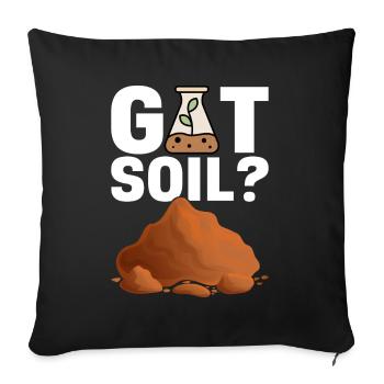 Bodenwissenschaftler Soil Science - Sofa pillowcase 17,3'' x 17,3'' (45 x 45 cm) - black - Front