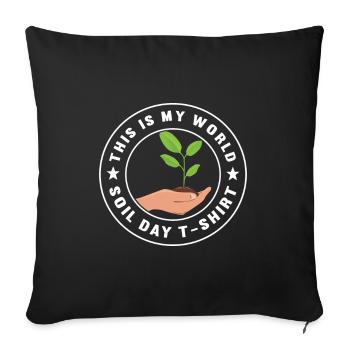 Bodenwissenschaftler Soil Science - Sofa pillowcase 17,3'' x 17,3'' (45 x 45 cm) - black - Front