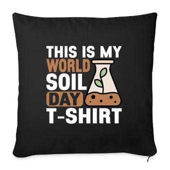 Bodenwissenschaftler Soil Science - Sofa pillowcase 17,3'' x 17,3'' (45 x 45 cm) - black - Front