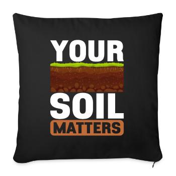 Bodenwissenschaftler Science du sol - Housse de coussin décorative 45 x 45 cm - noir - Devant