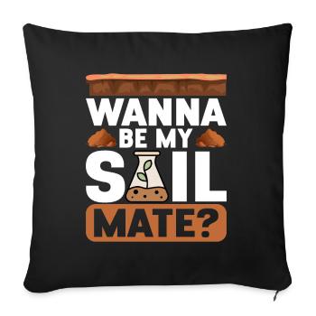 Bodenwissenschaftler Science du sol - Housse de coussin décorative 45 x 45 cm - noir - Devant