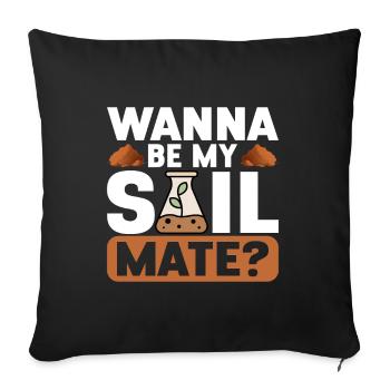 Bodenwissenschaftler Soil Science - Sofa pillowcase 17,3'' x 17,3'' (45 x 45 cm) - black - Front