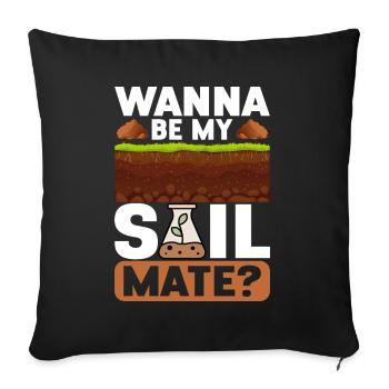 Bodenwissenschaftler Science du sol - Housse de coussin décorative 45 x 45 cm - noir - Devant