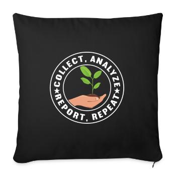 Bodenwissenschaftler Soil Science - Sofa pillowcase 17,3'' x 17,3'' (45 x 45 cm) - black - Front