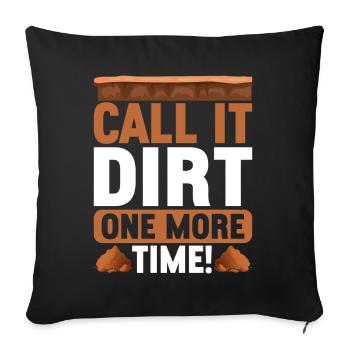 Bodenwissenschaftler Soil Science - Sofa pillowcase 17,3'' x 17,3'' (45 x 45 cm) - black - Front