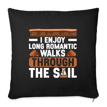 Bodenwissenschaftler Science du sol - Housse de coussin décorative 45 x 45 cm - noir - Devant